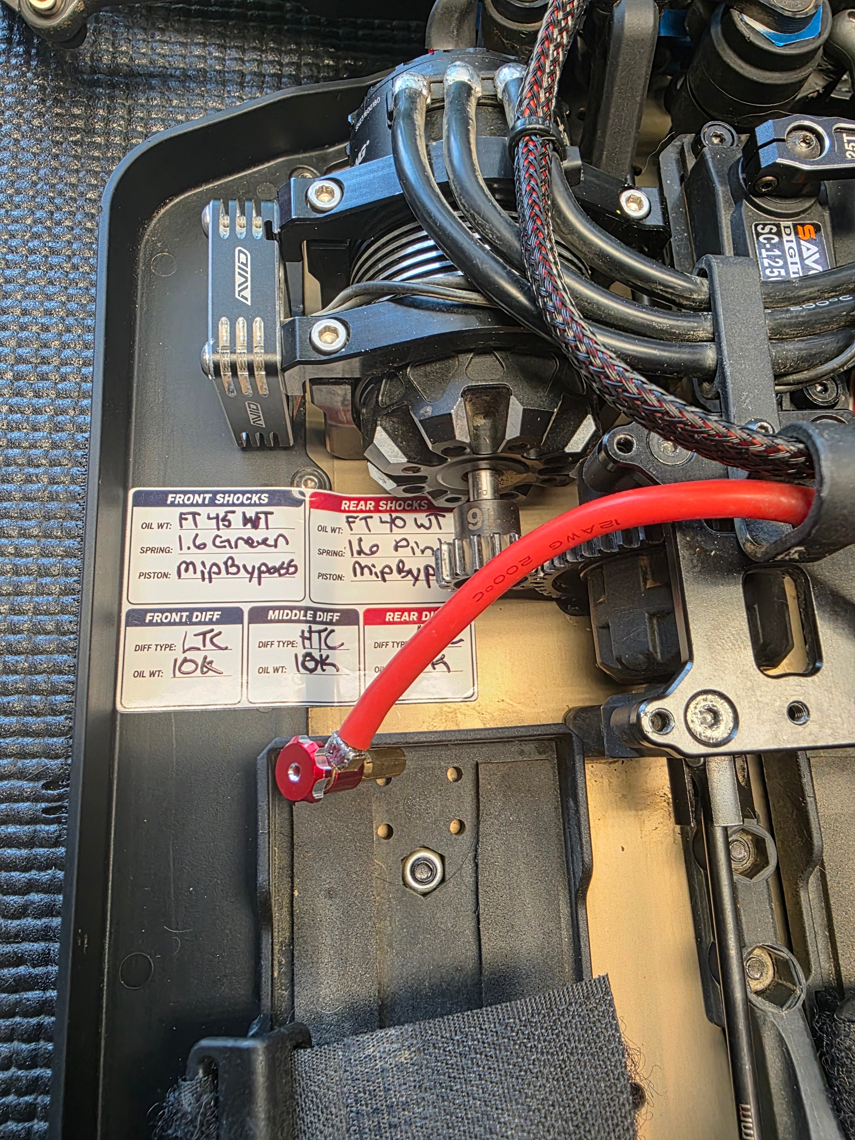 Quick tune car setup sticker
